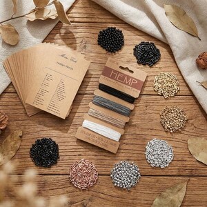 Morse Code Bracelet Kit for Jewelry Making, 1600 Beads 20 Decoding Cards