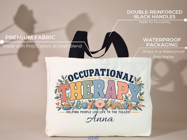 Personalized Occupational Therapy Tote Bag Customized OT Tote Bag ...