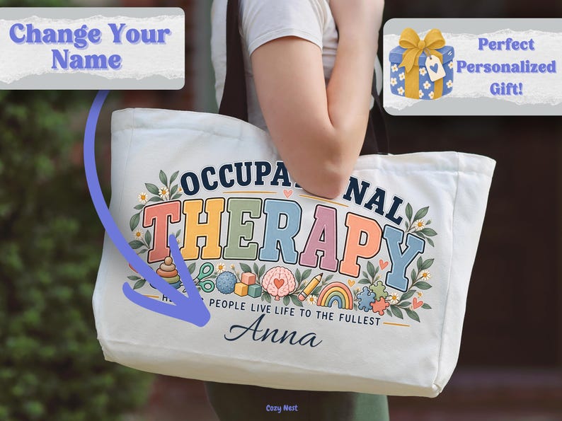 Personalized Occupational Therapy Tote Bag Customized OT Tote Bag ...