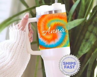 Tye Dye Personalized Tumbler 40oz Custom Name Tye Dye Gift Cup Tye Dye Travel Mug Tye Dye To Go Cup Tye Dye Gift Mug Tye Dye Tumbler Cup
