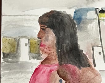 Original Aquarell Wandkunst