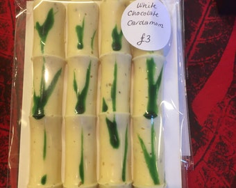 White madagascan chocolate with cardamom