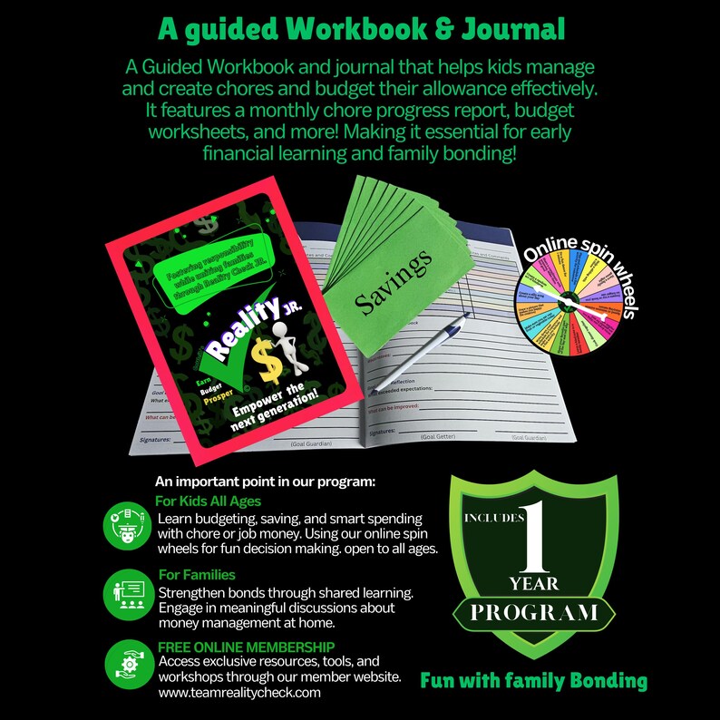 Team Reality Check Jr. Kids Workbook Journal, Educational Activity Book ...