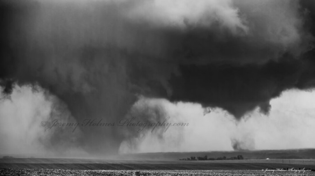Fine Art Print of an Amazing Supercell Thunderstorm With Two Tornados ...