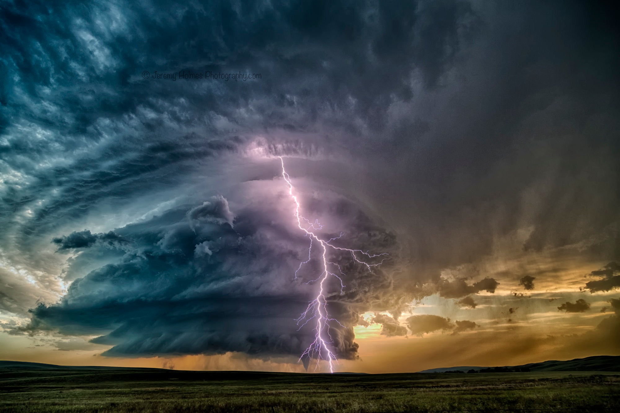 Supercell Thunderstorm With Tornado and Lightning Bolt in Nebraska Fine Art  Photography Print or Metal Wall Art - Etsy