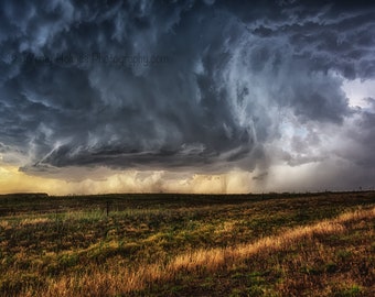 Supercell thunderstorm fine art photography art print taken in Texas