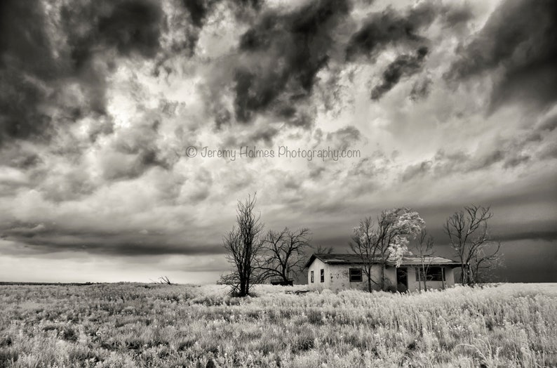 Texas Supercell Thunderstorm Black and White Sepia Fine Art Photography ...