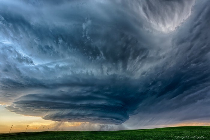 Fine Art Print of an Amazing Supercell Thunderstorm in - Etsy