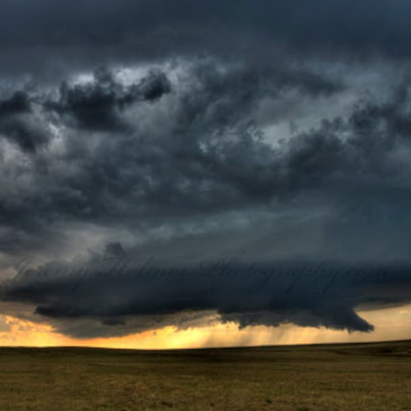 fine art photography print of an Awesome Supercell thunderstorm in Wyoming on 6-7-12