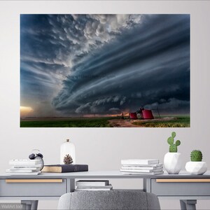 Kansas supercell thunderstorm with mammatus clouds fine art photography print image 2