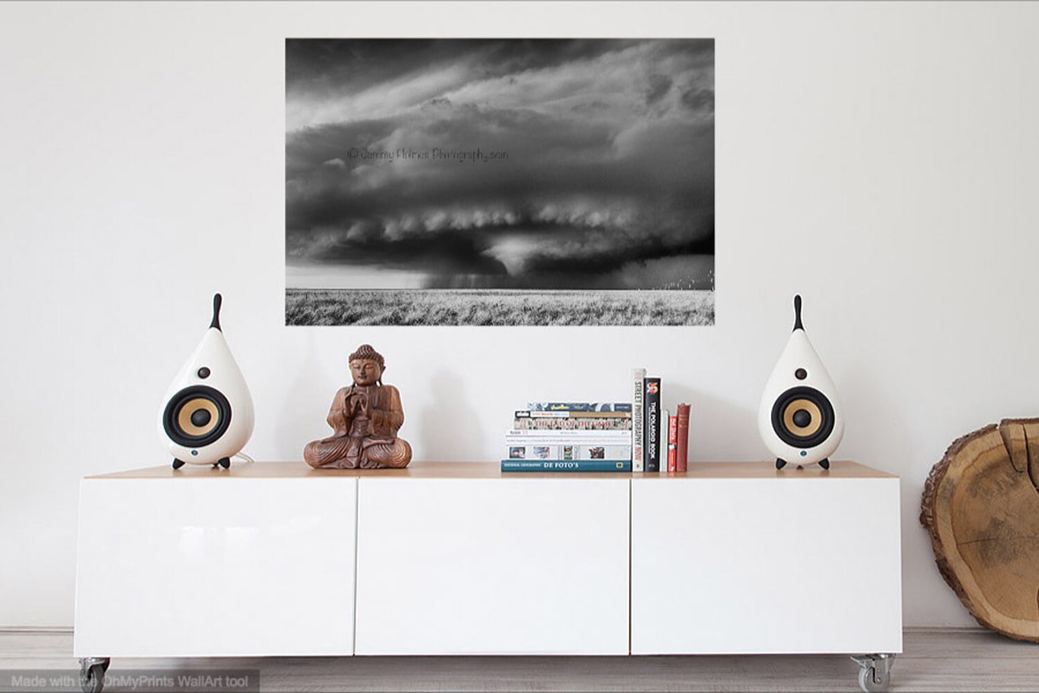 Oklahoma Tornado Supercell Thunderstorm Black and White Fine Art ...