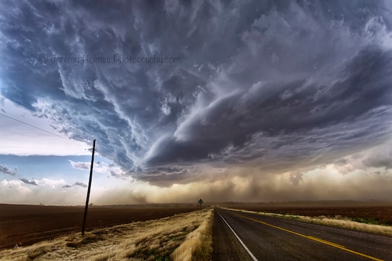 Supercell Thunderstorm Fine Art Photography Art Print Taken in | Etsy