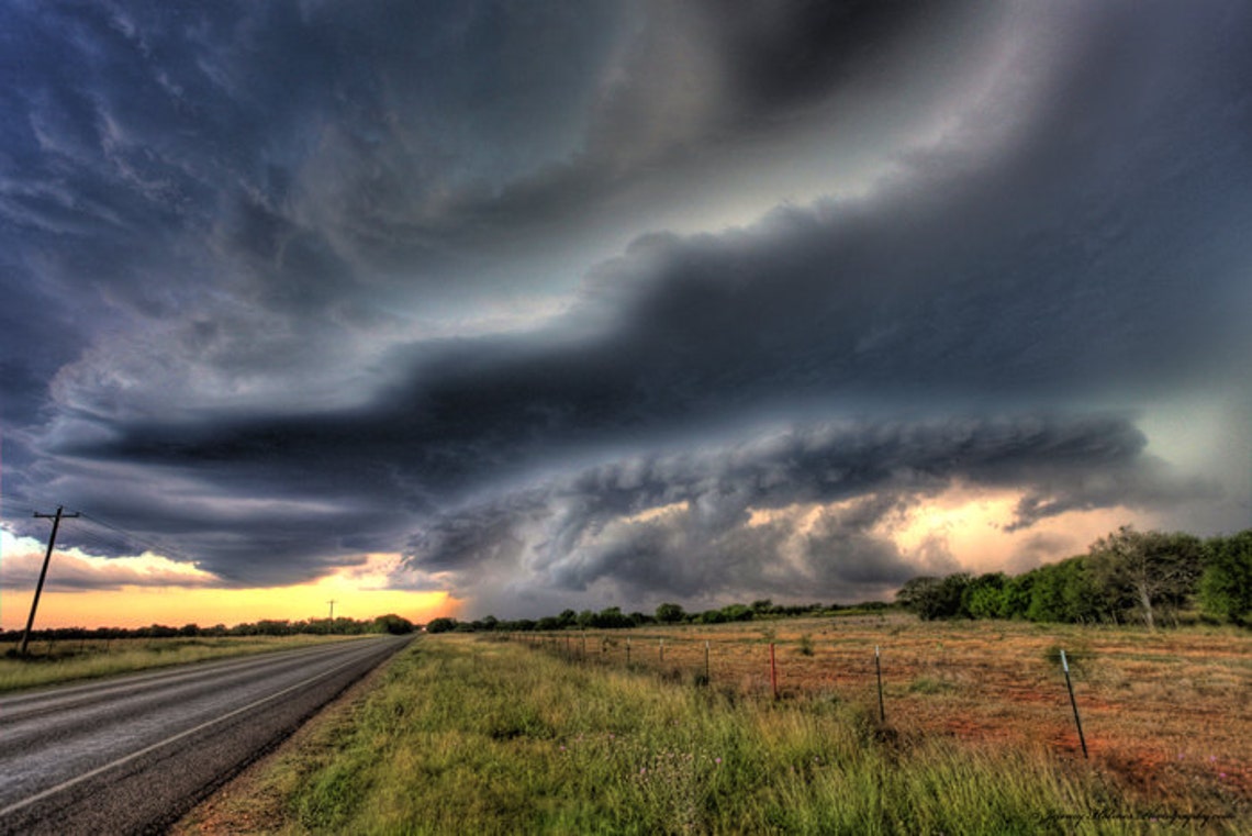 Fine Art Photography Print of a Supercell Thunderstorm in Texas on 5-10 ...