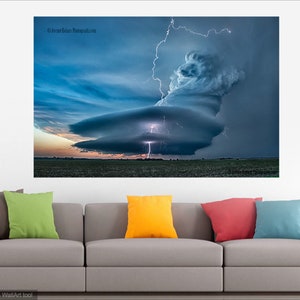 Fine Art Print of the Most Amazing Supercell Thunderstorm With ...