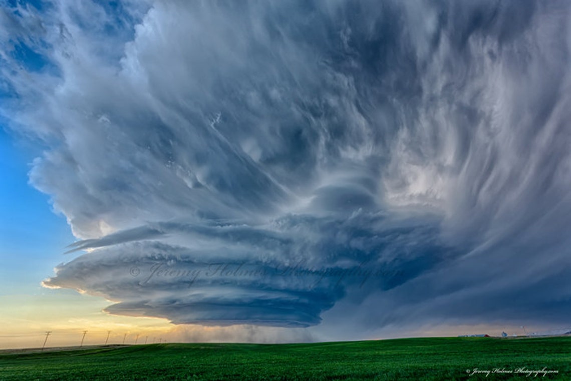 Fine Art Print of an Amazing Supercell Thunderstorm in Nebraska - Etsy