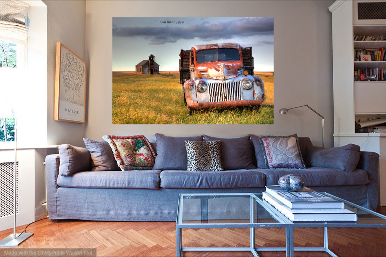 Ford Pickup Truck and Old Church Fine Art Photography Print or