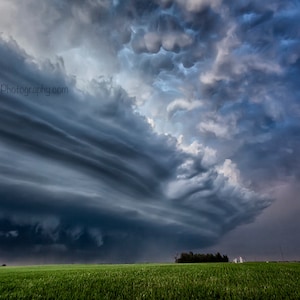 Kansas supercell thunderstorm with mammatus clouds fine art photography print