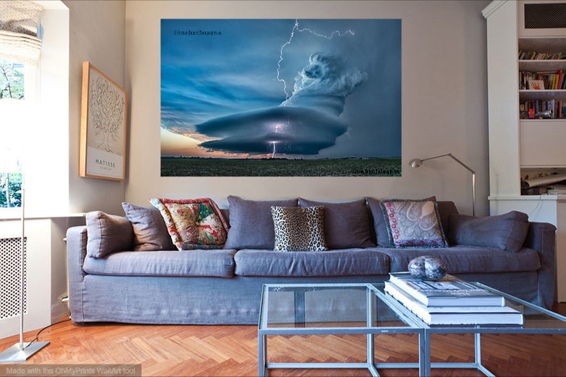 Fine Art Print of the Most Amazing Supercell Thunderstorm With ...