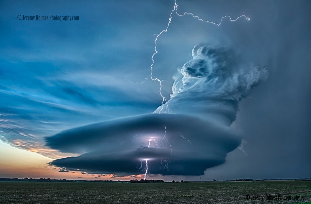 Fine Art Print of the Most Amazing Supercell Thunderstorm With