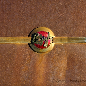Buick art print of a buick 8 emblem from a antique buick car perfect for man cave or garage art