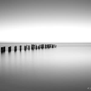 Black and White Fine Art Print of an Abandon pier in naples, Florida
