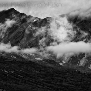 Alaska Mountains black and white fine art photography print