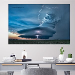 Fine Art Print of the Most Amazing Supercell Thunderstorm With ...