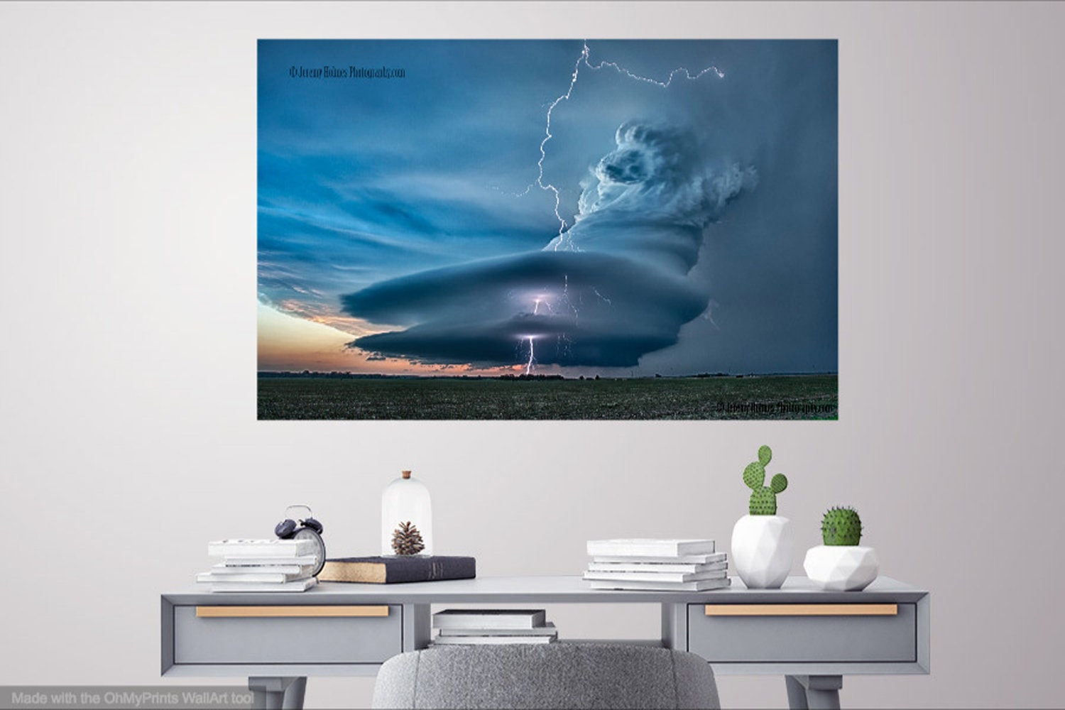 Fine Art Print of the Most Amazing Supercell Thunderstorm With ...