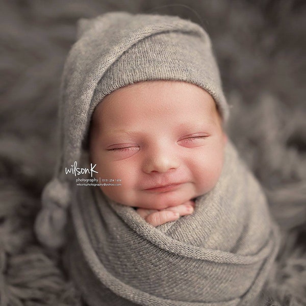 Newborn Photography Props, Photo Prop Hat and Wrap, Newborn Photography Sleepy Hat and Wrap Set, Photo Prop Newborn Wraps, Photography Props