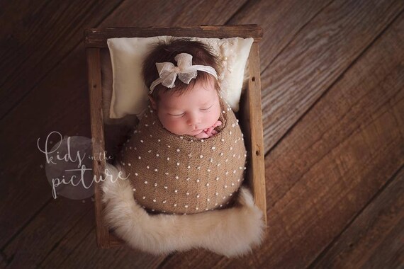 Newborn Bow Headband. Pink Tulle Bow Baby Headband. Pink White