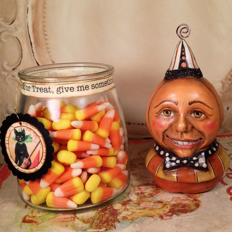 Vintage Style Folk Art one of a kind original Halloween candy Etsy