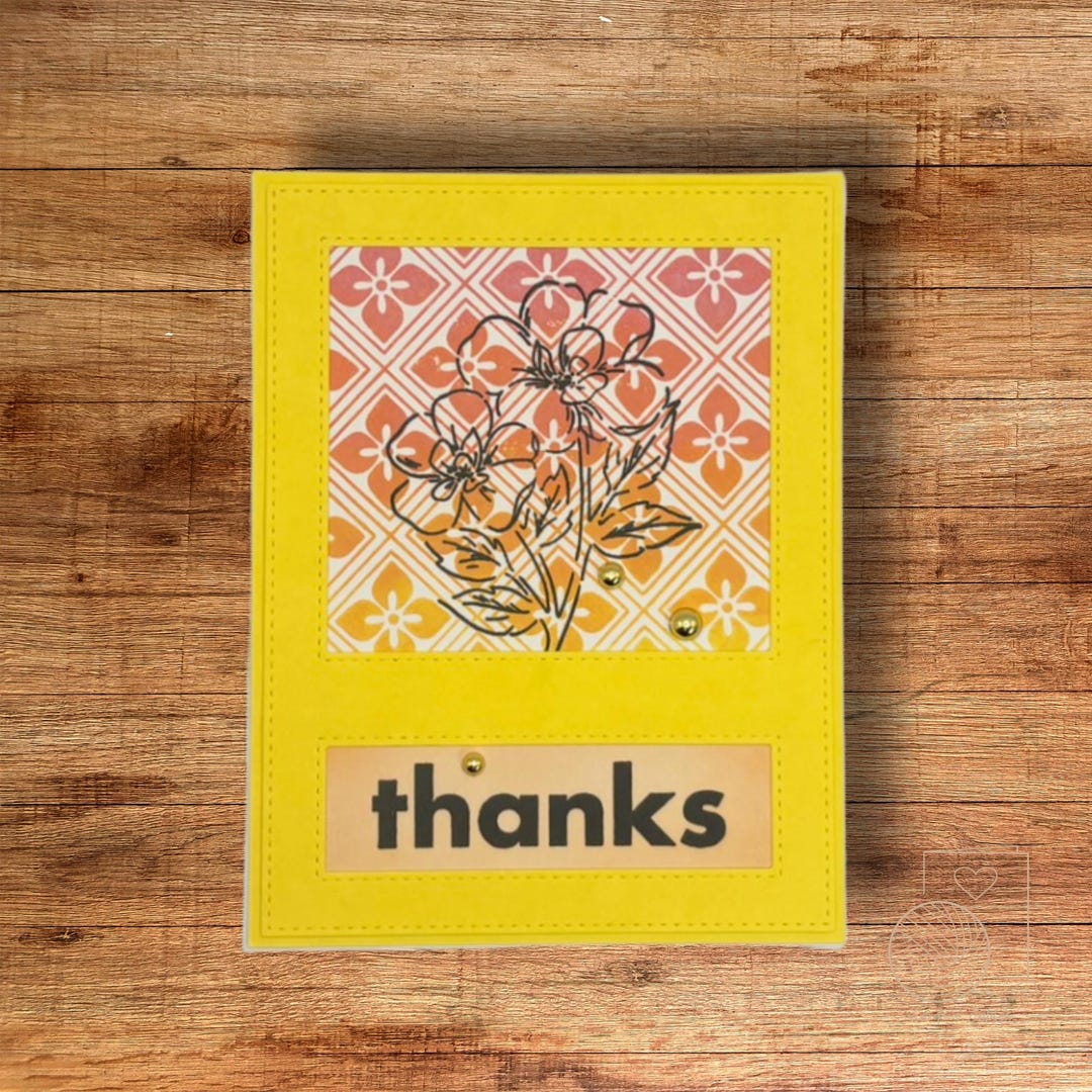 Handmade Floral Thank You Card: Cheerful Greeting Card - Etsy