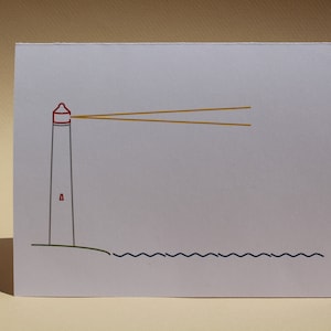 Lighthouse with Beacon - Custom Blank Note Cards - Set of 8