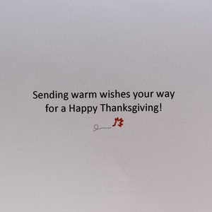 Thanksgiving Autumn Preprinted Message, Blank Notecards or Invitation Set of 8 image 2