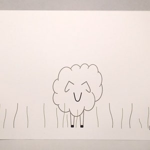 Sheep Custom Blank Notecards Set of 8 image 1