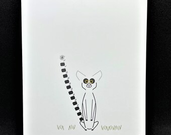 Lemur - Blank Note Cards - Set of 8