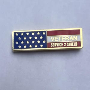 Service 2 Shield Veteran Lapel Pin