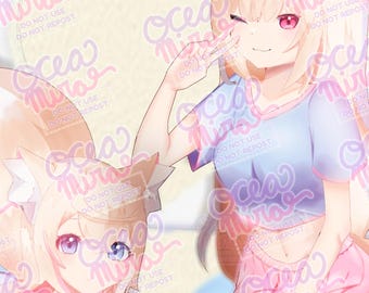 Fuwamoco Poster -- Hololive Vtuber Art Poster - Etsy