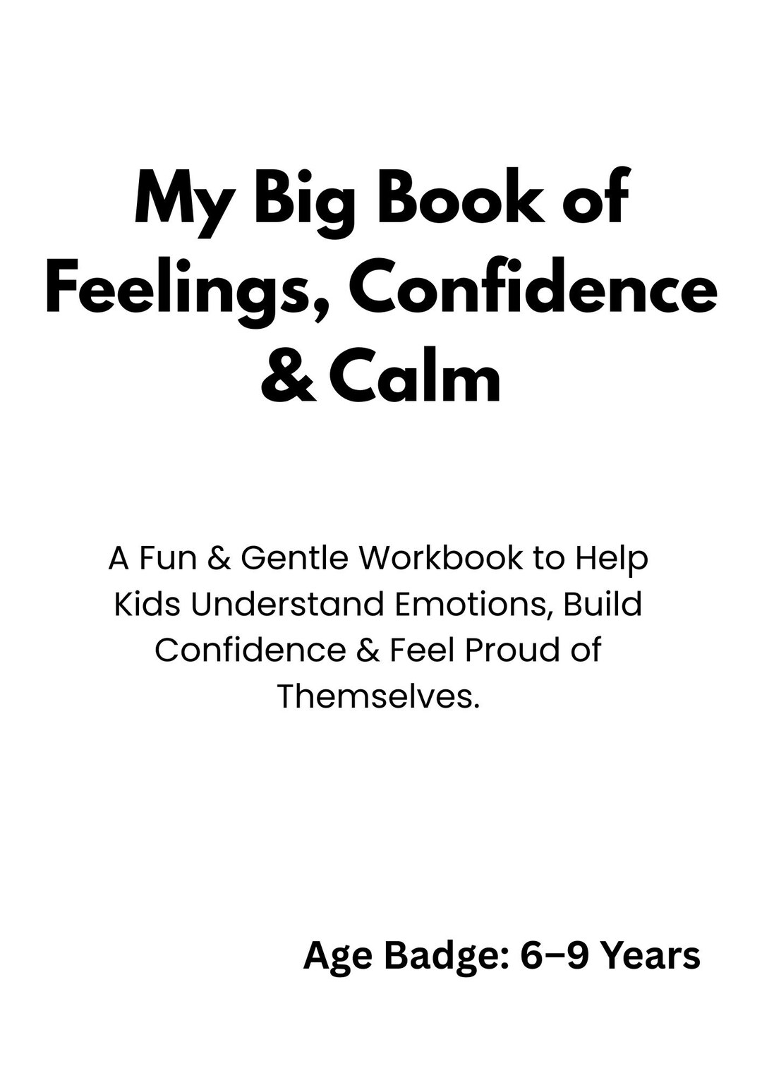 Social Emotional Learning Workbook for Kids | Build Confidence, Manage ...