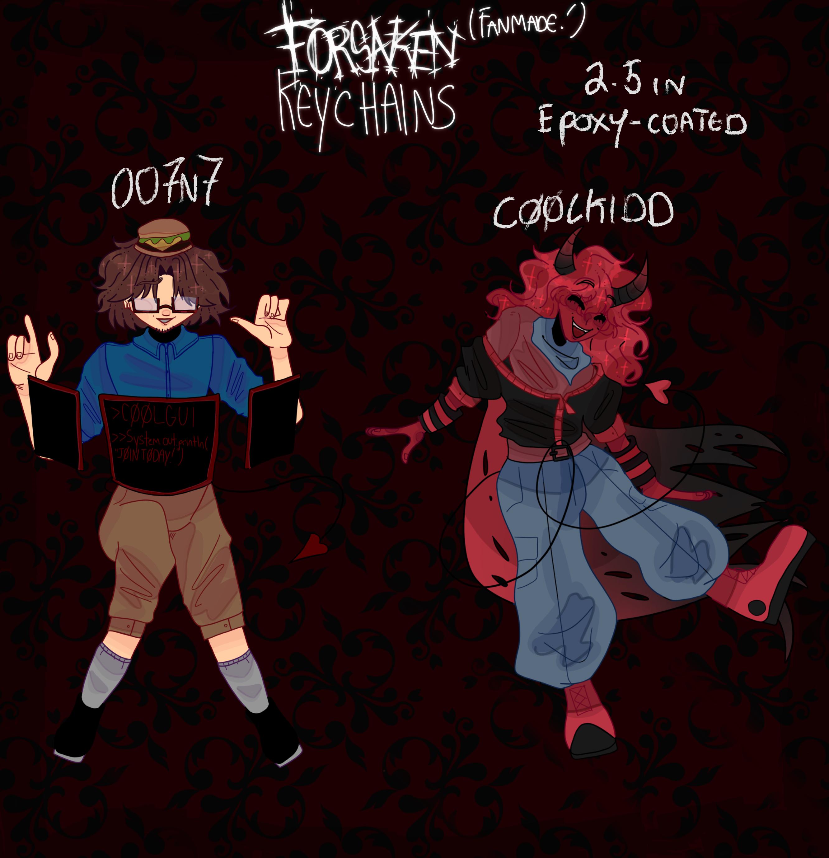 FORSAKEN Keychains | 007n7, Chance, Elliot, Two Time, Noli