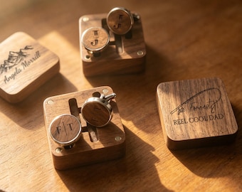 Personalized Wood Cufflink,Custom Wood Wedding Role Cufflink,Wooden Cufflinks For Best Man,Groomsmen Proposal,Best Man Gift,Anniversary Gift