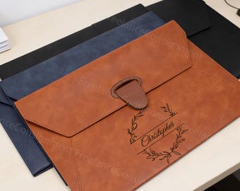 Portadocumentos de cuero personalizado A4, carpeta de archivos personalizada, portafolios para hombre y mujer, regalo de graduación, regalo corporativo, regalo de San Valentín.