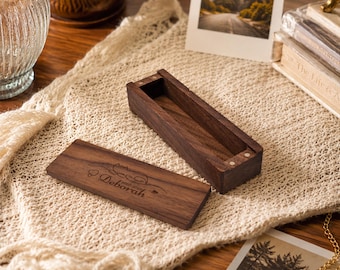 Personalized Walnut Pet Memorial Keepsake Box,Whisker Collector Box,Dog Cat Remembrance Box,Keepsake Organizer,Pet Sympathy Gift