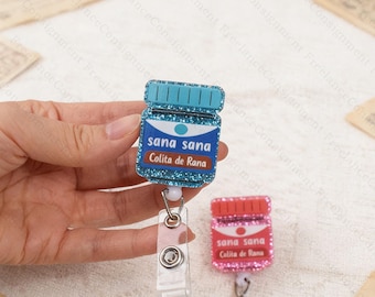 Porta credencial retráctil para frasco de medicamentos, porta credencial de enfermero/a, credencial de enfermero/a, porta credencial para estudiante de enfermería, regalo para enfermero/a.