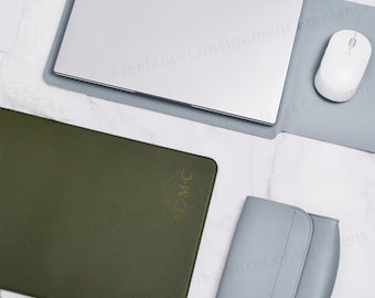 Funda de cuero personalizada para portátil, funda personalizada para portátil con bolsa de almacenamiento, funda para MacBook, regalos para el Día del Padre y regalos empresariales personalizados.
