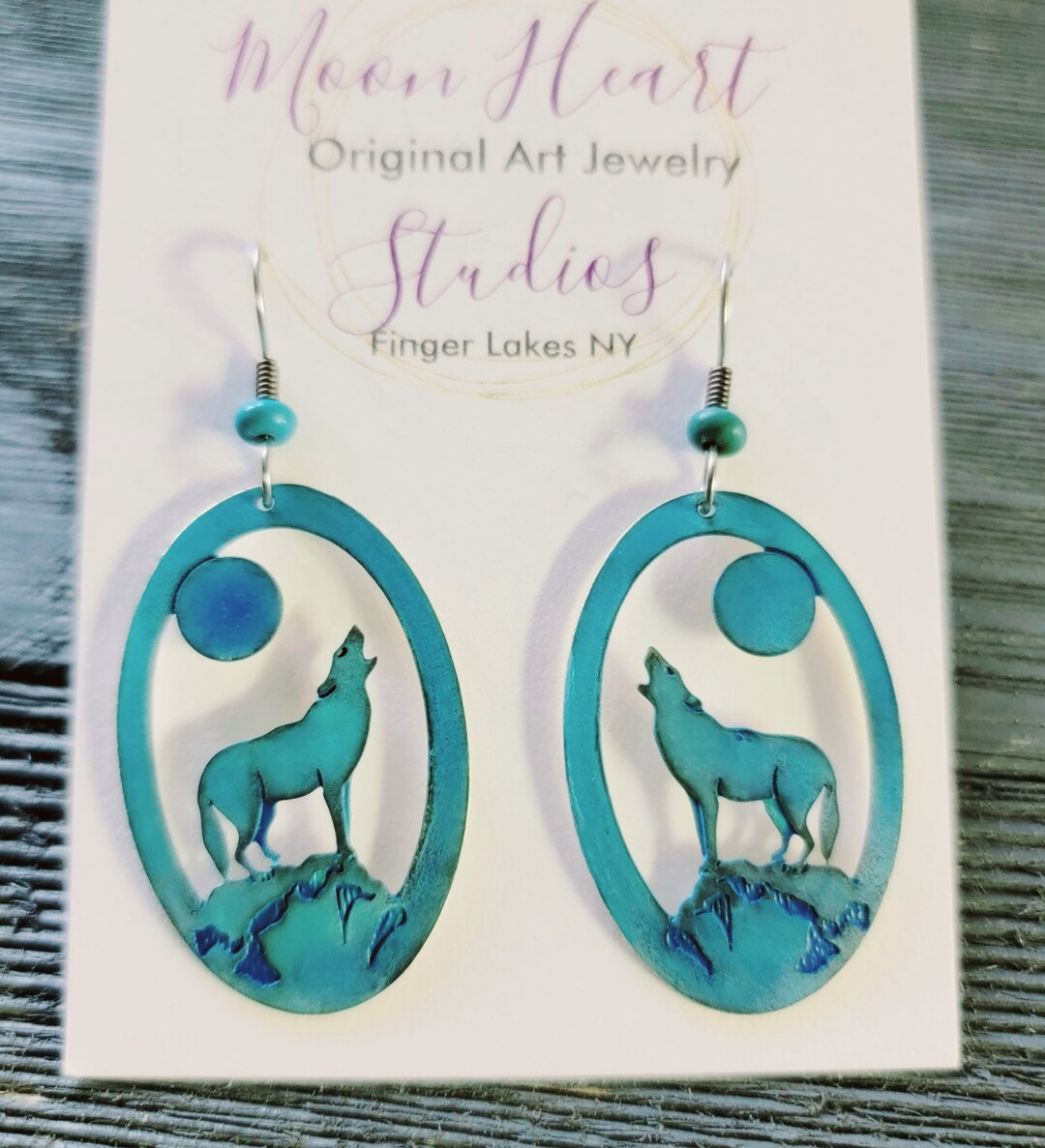 Turquoise Wolves Turquoise Jewelry, Bronze Wolf Totem, Indian Jewelry, Gold Color ...