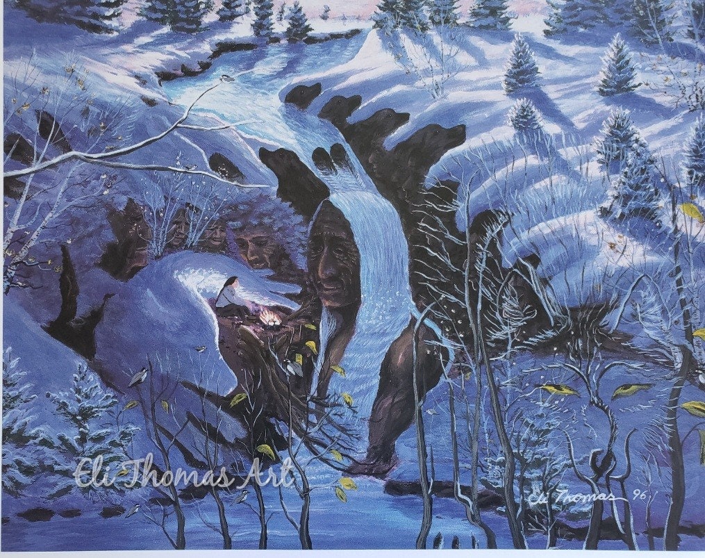 Waterfalls Art Nature Art Lithographs Blue Decor Eli - Etsy