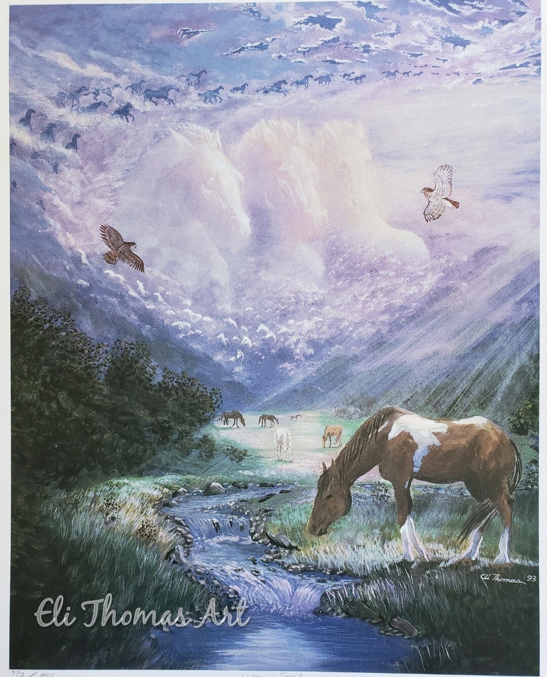 Horses, Horse Art. Gifts. Native American Art Horse Totem Art, Spirit ...
