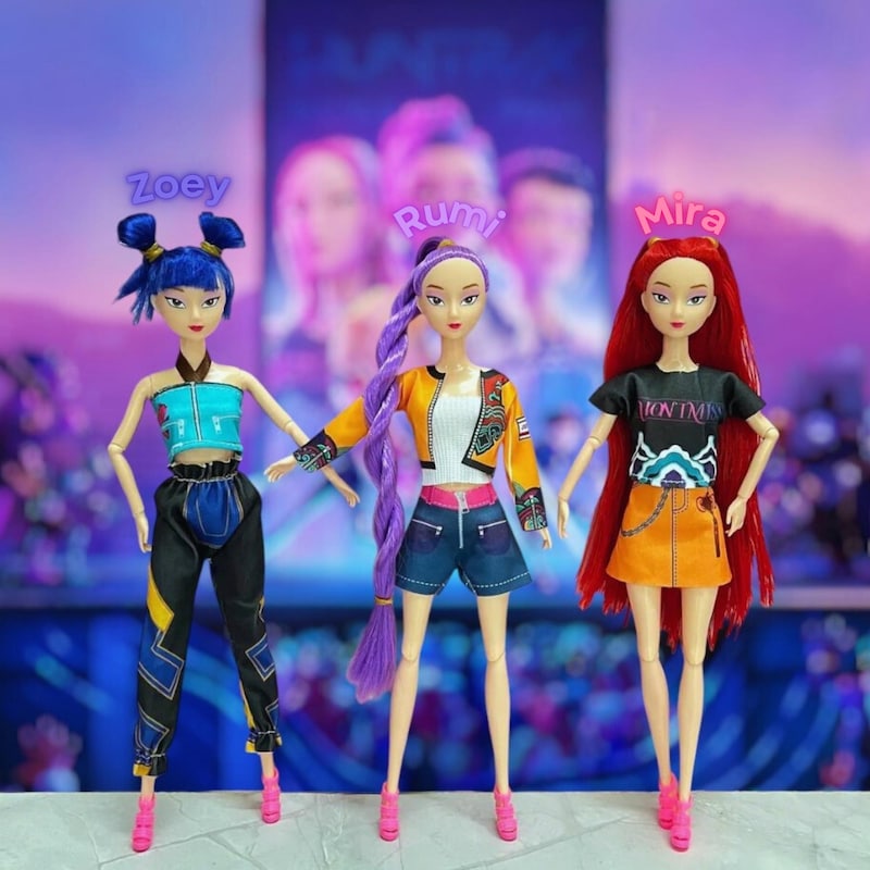 KPop Demon Hunters Rumi Mira Zoey Figurines Doll Collectible Decorativ