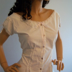 MADE TO ORDER Civil War Reproduction Low Neck  Camisole/ Corset Cover Beige/Natural